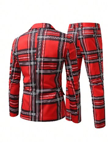 Costum SHEIN Plus Size Men, rosu