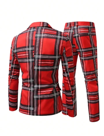 Costum SHEIN Plus Size Men, rosu