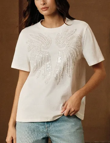 Tricou Anewsta, alb