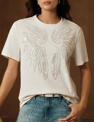 Tricou Anewsta, alb