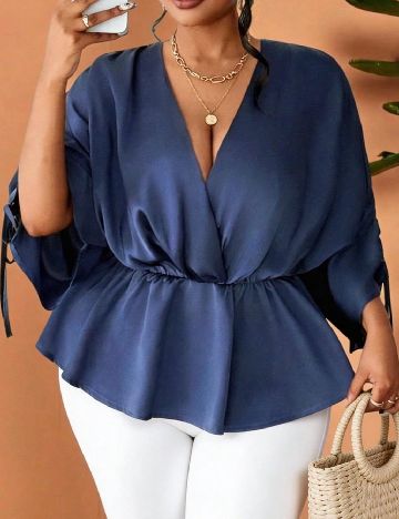 Bluza SHEIN CURVE, bleumarin