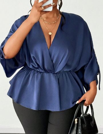 Bluza SHEIN CURVE, bleumarin
