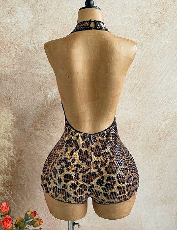 Salopeta SHEIN CURVE, animal print