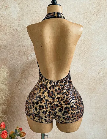 Salopeta SHEIN CURVE, animal print