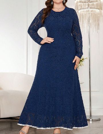 Rochie lunga SHEIN CURVE, bleumarin