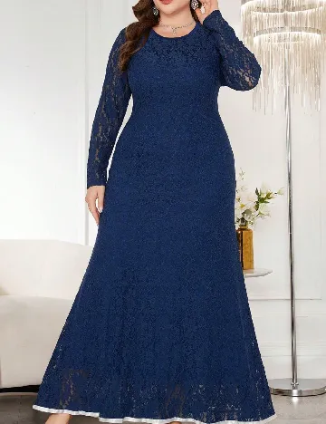 Rochie lunga SHEIN CURVE, bleumarin
