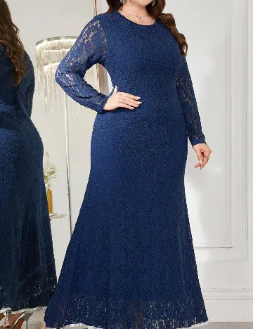 Rochie lunga SHEIN CURVE, bleumarin