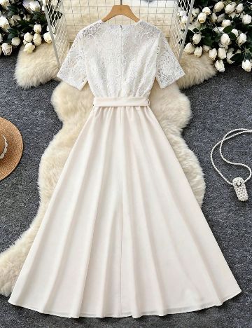 Rochie lunga SHEIN, ecru
