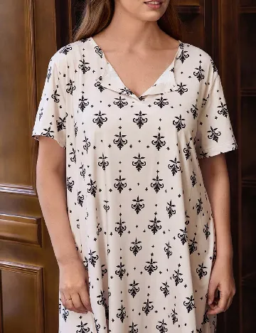 Rochie de noapte SHEIN CURVE, ecru