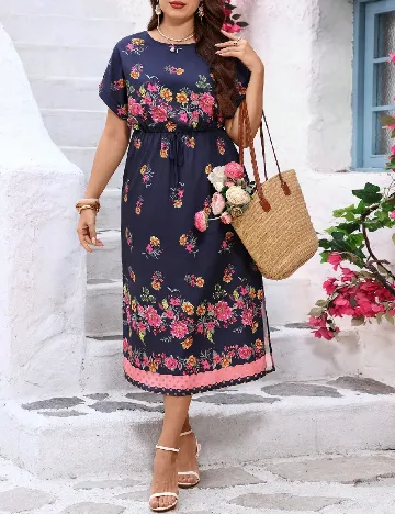 Rochie medie SHEIN CURVE, floral printf