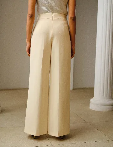 Pantaloni Zeylah, crem