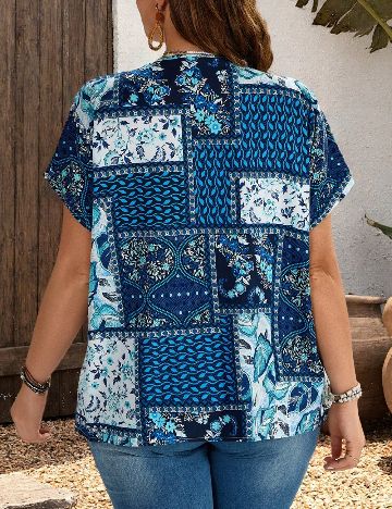 Bluza SHEIN CURVE, albastru