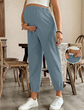 Pantaloni SHEIN Maternity, albastru