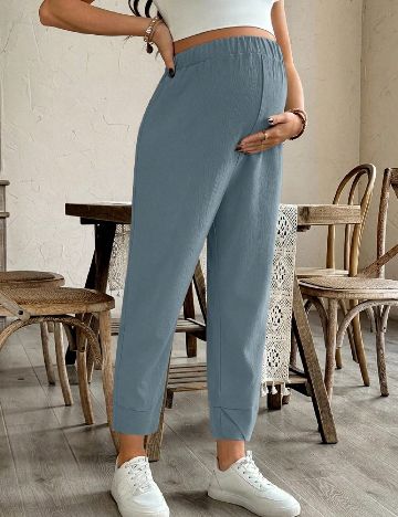 Pantaloni SHEIN Maternity, albastru