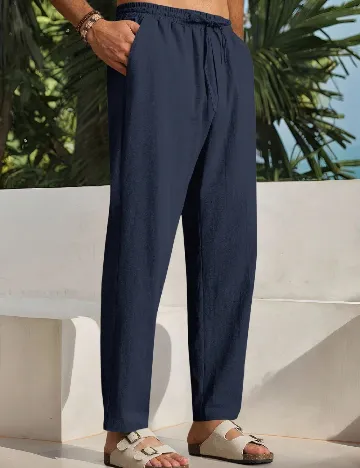 Pantaloni SHEIN, bleumarin
