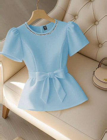 Bluza SHEIN CURVE, albastru