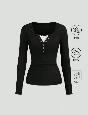 Bluza SHEIN, negru