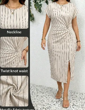 Rochie medie SHEIN CURVE, bej