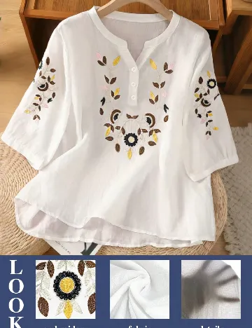 Bluza SHEIN CURVE, alb