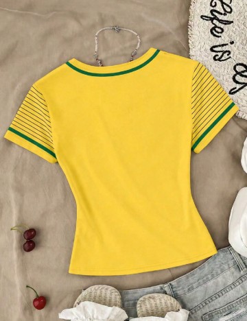 Tricou Shein Kids, galben