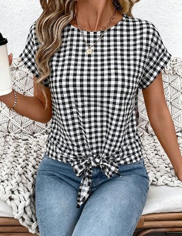 Bluza Emery Rose, alb/negru