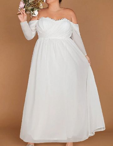 Rochie lunga SHEIN CURVE, alb