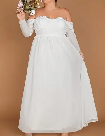 Rochie lunga SHEIN CURVE, alb
