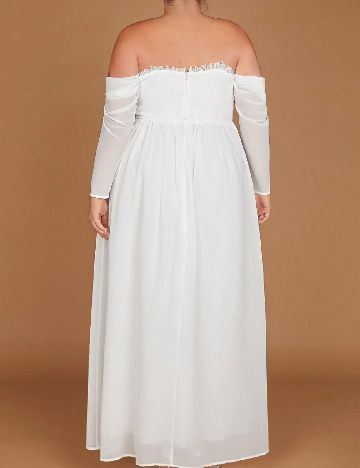 Rochie lunga SHEIN CURVE, alb