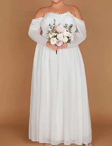 Rochie lunga SHEIN CURVE, alb