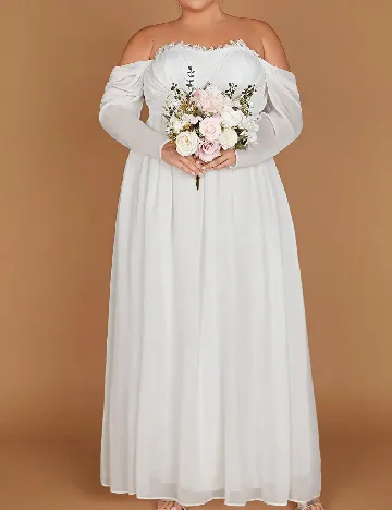 Rochie lunga SHEIN CURVE, alb
