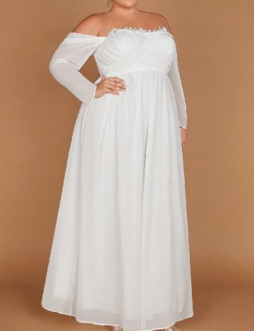 Rochie lunga SHEIN CURVE, alb