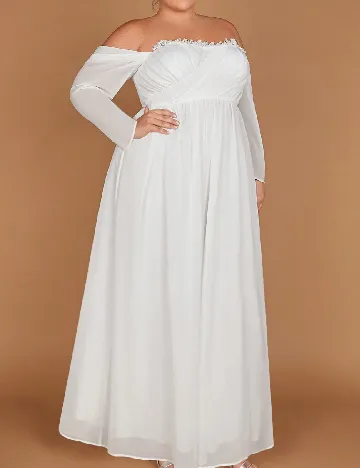 Rochie lunga SHEIN CURVE, alb