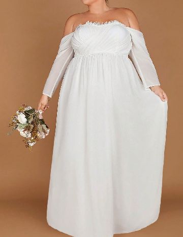 Rochie lunga SHEIN CURVE, alb