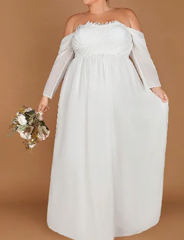 Rochie lunga SHEIN CURVE, alb
