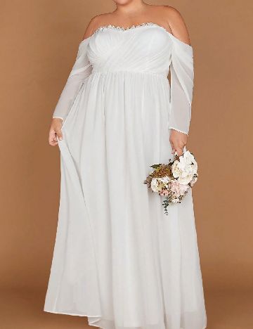 Rochie lunga SHEIN CURVE, alb