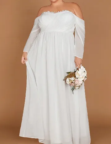 Rochie lunga SHEIN CURVE, alb