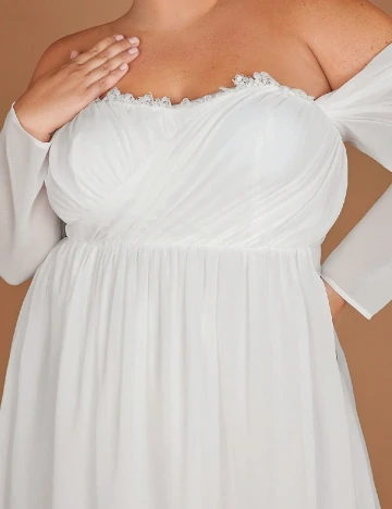 Rochie lunga SHEIN CURVE, alb