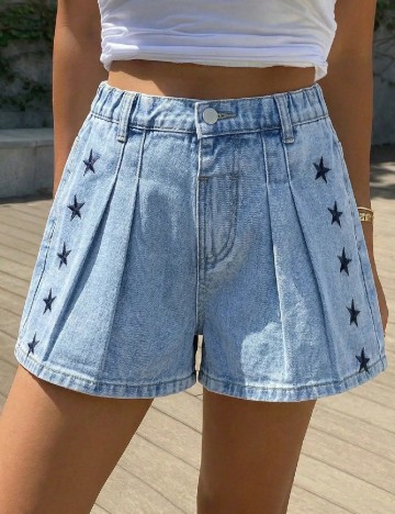 Pantaloni scurti Shein Kids, albastru