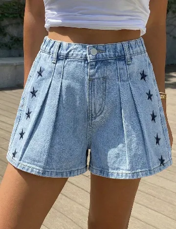 Pantaloni scurti Shein Kids, albastru