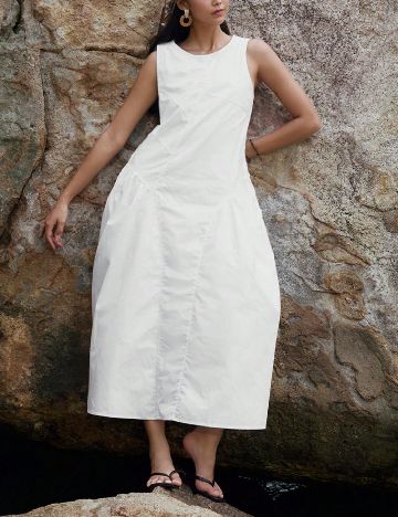 Rochie medie SHEIN, alb