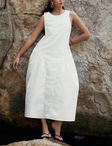 Rochie medie SHEIN, alb