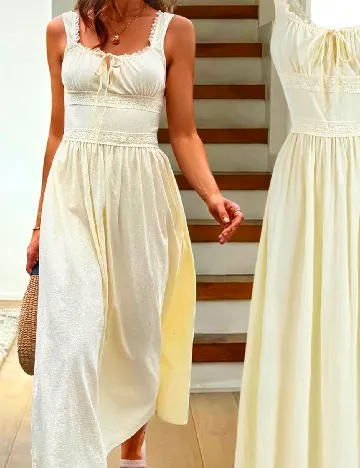 Rochie lunga SHEIN, crem