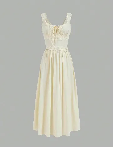 Rochie lunga SHEIN, crem