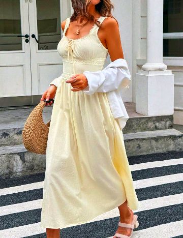 Rochie lunga SHEIN, crem