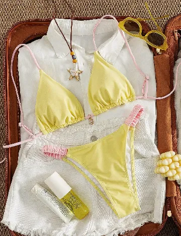 Costum de baie SHEIN, galben