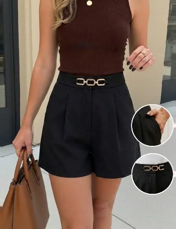 Pantaloni scurti SHEIN, negru