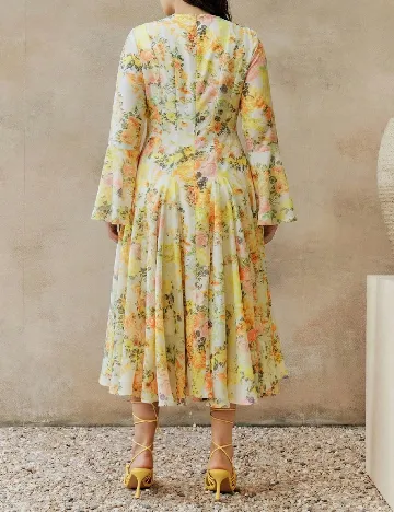 Rochie medie Anewsta Curve, floral print