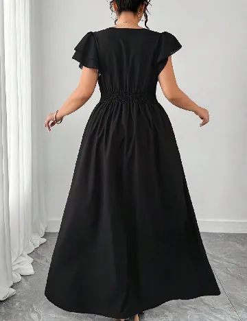 Rochie lunga SHEIN CURVE, negru floral
