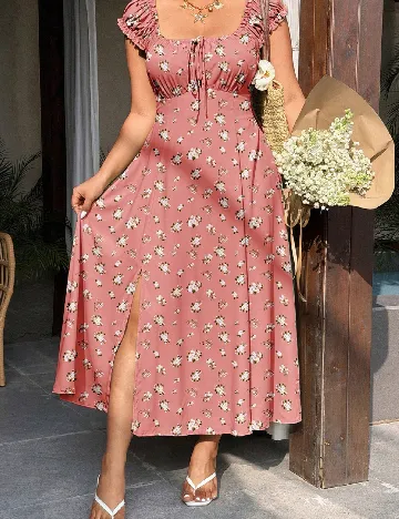 Rochie medie SHEIN CURVE, roz