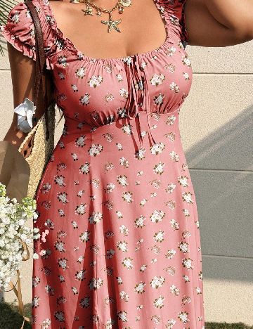 Rochie medie SHEIN CURVE, roz